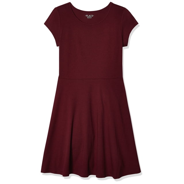Vestido The Children's Place de punto de manga corta para niñas Rubine L