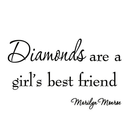 VWAQ Diamonds Are a Girl's Best Friend Marilyn Monroe Vinyl Wall Decal Saying Art (Best Friend Saying Images)