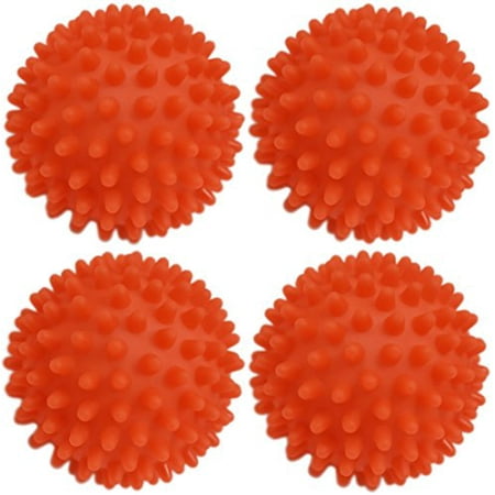 Black Duck Brand Dryer Balls 4 Pack Orange- Reusable Dryer Balls Replace Laundry Drying Fabric Softener and Saves You