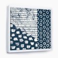 thumbnail image 1 of Indigo Rayures et Carreaux - Toile Encadrée Moderne et Transitionnelle, 1 of 3