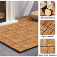 thumbnail image 4 of Renwick 27Pcs 12 x 12 Inch Interlocking Wood Flooring Tiles, Indoor Outdoor Patio Garden Deck Floor, 4 of 9