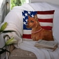 thumbnail image 3 of USA Design with Dog Fabric Decorative Pillow, 3 of 4