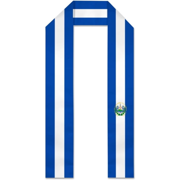 El Salvador Flag Graduation Stole Graduate Shawl Sash Scraf Gift For Abroad Student International Study (Square)