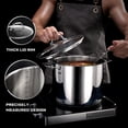 thumbnail image 4 of Tri-Ply Stainless Steel Pots and Pans Set 11 PC, 18/10 Stainless Steel Cookware Set with Steamer Insert, Kitchen Induction Cookware Sets with Stay Cool Ergonomic Handles, Dishwasher, Oven Safe, 4 of 5