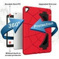thumbnail image 7 of ELEHOLD for iPad 10.2 inch 9th/8th/7th Generation 2021/2020/2019 Rugged Case, Cute Cartoon Kids Friendly Built-in Double Kickstand Full Protection Shockproof Children Case,Red+Black, 7 of 7