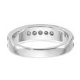 thumbnail image 5 of 14K White Gold Ring Band Wedding Diamond Round Men's , Size 9, 5 of 7