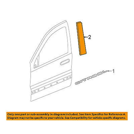 Dodge Chrysler Oem Durango Front Door Applique Window