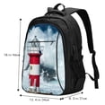 thumbnail image 5 of Cauagu Circular Lighthouse Print Travel Laptop with USB Charging Port,Extra Large Backpack College Backpack Business Work Bag Casual Daypack Perfert for Men Women, 5 of 7