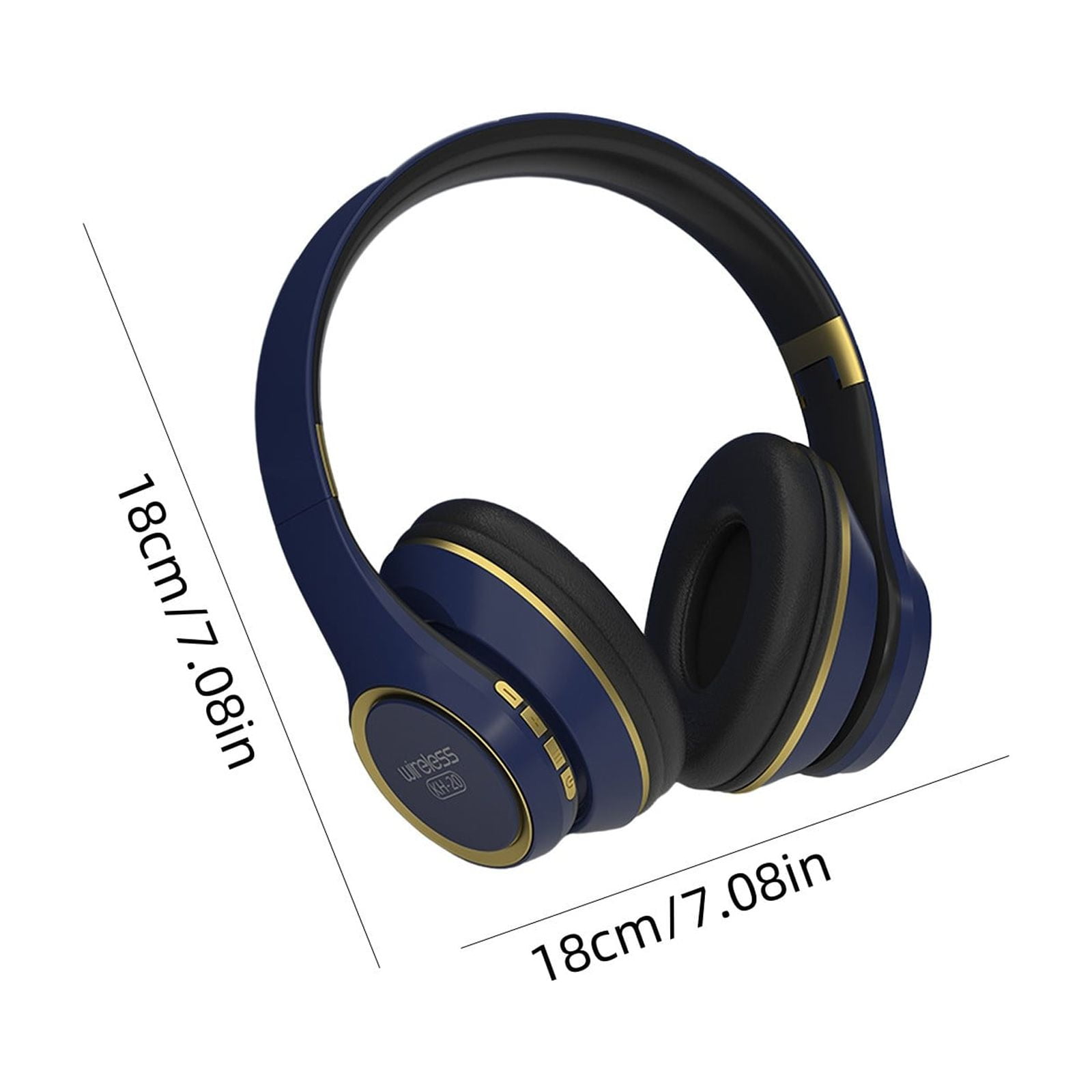 Uandlove Bluetooth Headset for Cell Phone,Over Ear Bluetooth Headphones Wireless Headset With Built-in Mic Soft Earmuffs Retractable Support Connecting Audio Cable,Blue