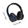 thumbnail image 3 of Uandlove Bluetooth Headset for Cell Phone,Over Ear Bluetooth Headphones Wireless Headset With Built-in Mic Soft Earmuffs Retractable Support Connecting Audio Cable,Blue, 3 of 6
