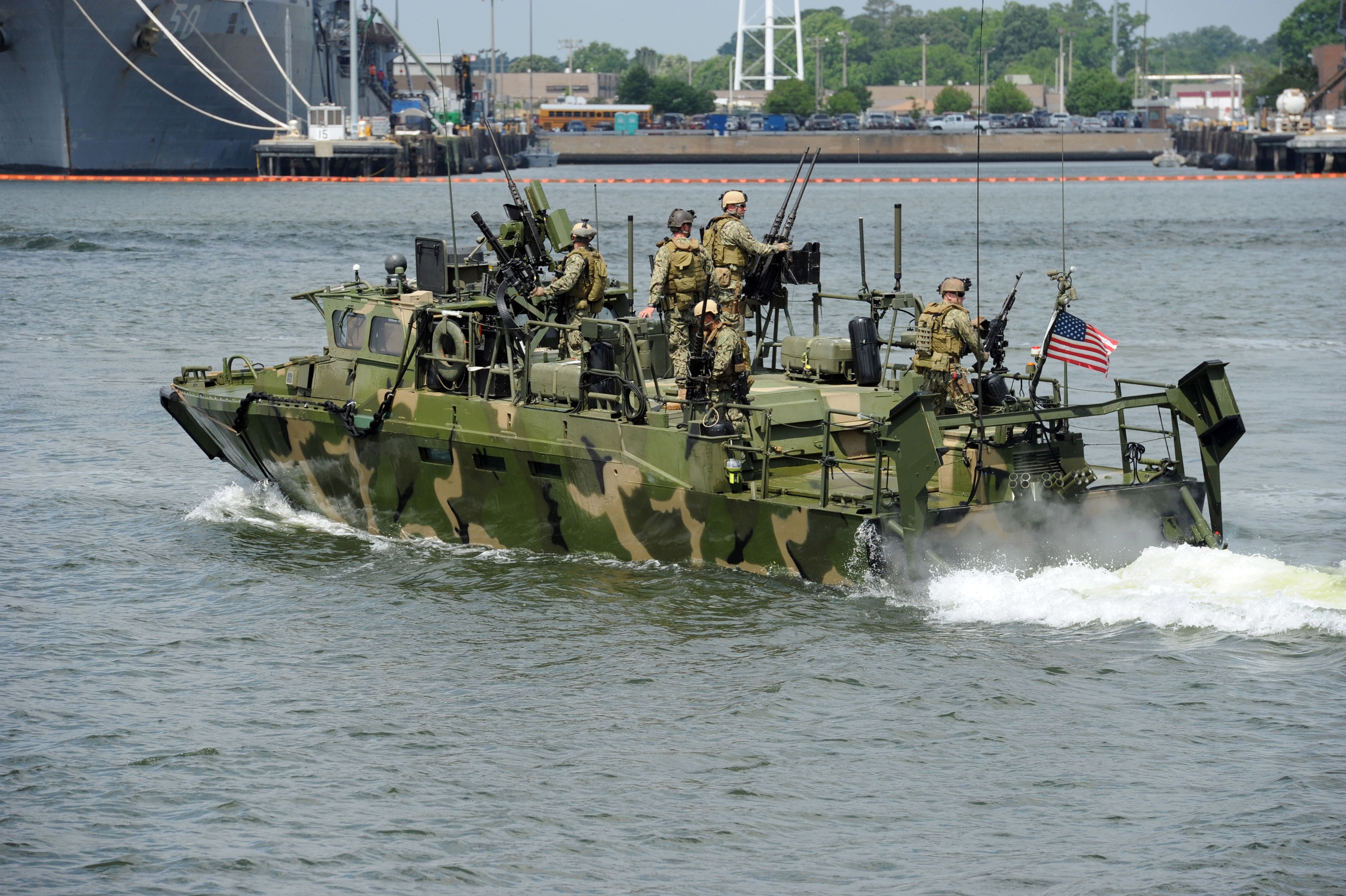 laminated-poster-coastal-riverine-force-sailors-drive-a-riverine-patrol