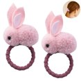 thumbnail image 2 of 2 Pcs Attache-Cheveux Mode Élastique Mignon Rabbit Porte-Queue de Cheval Bandeau Corde à Cheveux, 2 of 9