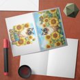 thumbnail image 4 of Siamese Hello Summer Sunshine Sunflowers Spring Retro Vintage 7x5in Folded Greeting Card Cat Lover Kitten Owner Gifts Single Note Card with Envelope - 00008, 4 of 5