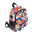 thumbnail image 2 of FORMRS School Backpack with Front Zippered Pocket 12" Student Travel Daypack, White Colorful Circles, 2 of 6