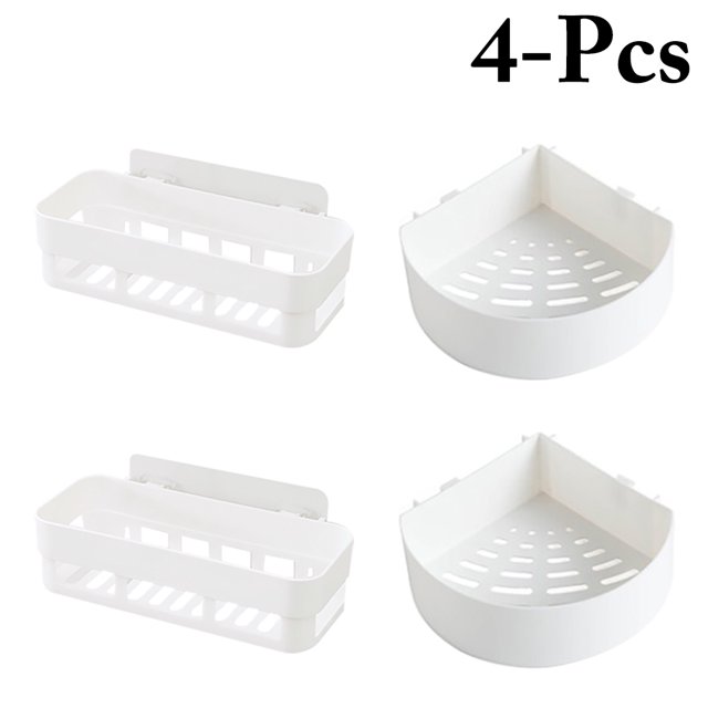 Coofit 4 Pcs Bacs de Rangement Muraux pour Salle de Bain Organisateur de Rangement