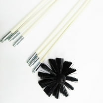 7pc Chimney Cleaner Brush Clean Rotary Sweep Fireplace Kit Rod Tool Set