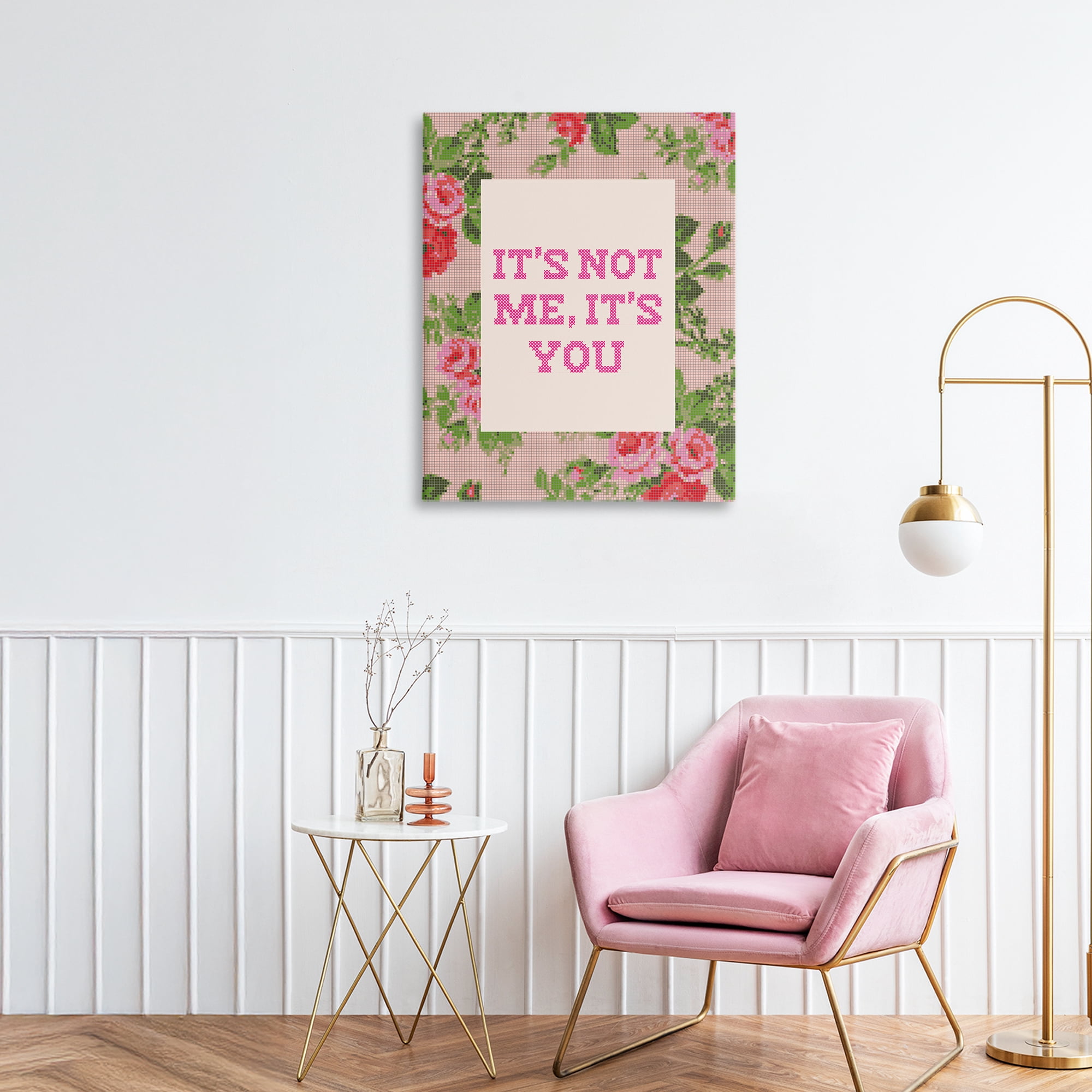 Stupell Industries Not Me It's You Faux Cross Stitch Canvas Wall Art, design by Lil' Rue