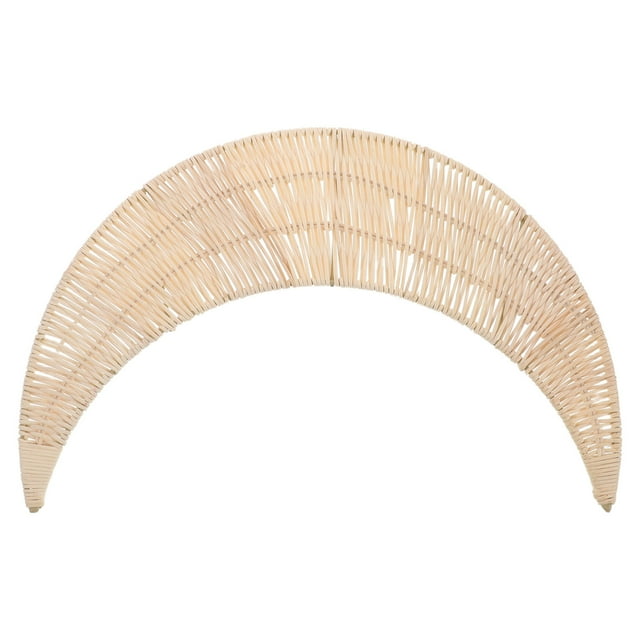 YSNOOWE De Pared Lunar De Ratán Beige Hecha Estilo Romántico Y Rústico