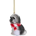 thumbnail image 2 of Shih Tzu Dog Wearing Candy Cane Scarf Christmas Tree Ornaments, 2 of 6