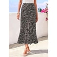 thumbnail image 3 of FreshPretty Satin Skirts for Women Trendy Spring Summer High Waisted Leopard Print Cocktail Wedding Long Silk Midi Skirt, 3 of 8
