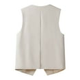 thumbnail image 5 of GEWSEY Waistcoat Vest for Women Fully Lined Button Down V Neck Formal Dressy Suit Vests with Pockets (White, XXL), 5 of 9