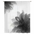 thumbnail image 2 of Grey Bohemian Sheer Curtains 72 Inches Long, Boho Modern Floral Abstract Ombre White Light Filering Curtains, Breathable Simi Curtain Privacy Drapes for Living Room Bedroom Window Treatment, 2 of 9