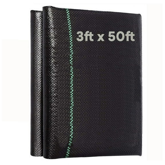 CGACOL Weed Barrier Landscape Fabric 3ft x 50ft 3.2oz Heavy Duty Garden Weed Barrier Fabric High Permeability Gardening Mat Ground Cover for Outdoor Farming