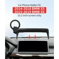 thumbnail image 2 of Soporte para teléfono de coche para BMW X5 2014-2018 / Accorios BMW X6 2015-2019 Clip fijo de visualización de 10.2 pulgadas, soporte de teléfono de rotación de 360° coatible con, 2 of 5