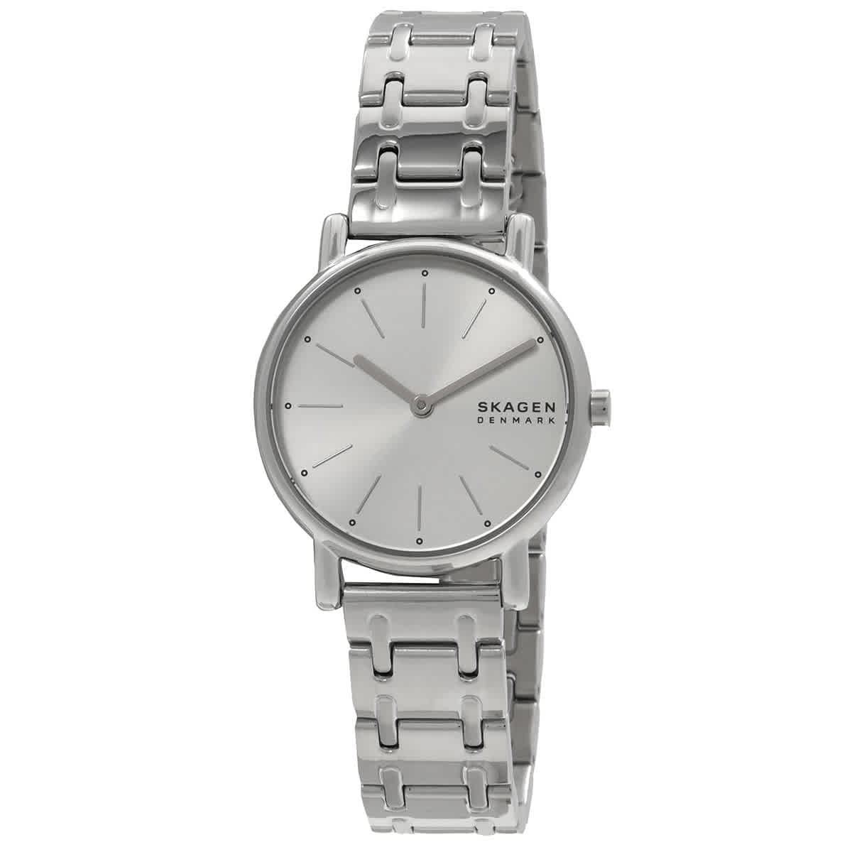 時計 SKAGEN WATCH Skagen Silver Tone Unisex Watch, Gold Tone Details, Date