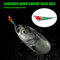thumbnail image 2 of Señuelos de pesca de camarones de madera luminosa 12 cm 14,3 g cebo artificial (rojo verde) Tmvgtek pescar, 2 of 9