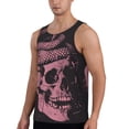 thumbnail image 2 of Logiee Skull and Snake Art Print Men's Workout Tank Top,Quick Dry Workout Tank Top,Gym Muscle Tee,Fitness Bodybuilding Sleeveless T Shirt-3X-Large, 2 of 7