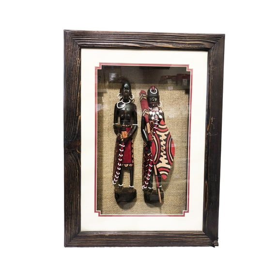 Coloured Masaai Shadow Box Frame