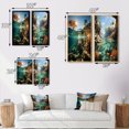 thumbnail image 4 of Designart "Underwater View of the Beach II" Coastal Beach Framed Wall Art Set Of 2 - Teal Beach Frame Gallery Set For Office Decor, 4 of 7