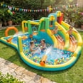 thumbnail image 3 of Ktaxon 9-in-1 Inflatable Water Slide Bounce House with Blower, 250" x 158" x 91", Dual Slides Water Park w/ Bounce Area & Splash Pool, Kids Backyard, 3 of 13