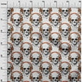 thumbnail image 2 of oneOone Cotton Flex Orange Fabric Skull Sewing Craft Projects Fabric Prints By Yard 40 Inch Wide, 2 of 4