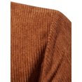 thumbnail image 4 of Fashnice Blouse pour Homme Col à Revers Hauts Chemises Boutonnées Coupe Régulière Tunique de Vacances Chemise Brun TG, 4 of 9