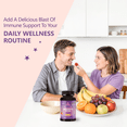 thumbnail image 5 of Biobor 4 in 1 Immunity Gummies with Wellmune® Beta Glucan, KSM-66 Ashwagandha, Vitamin C & D3, for Adults Immune Support & Stress Relief, Sugar Free, GMO Free, Gluten Free (Strawberry, 60 Ct), 5 of 7