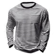 thumbnail image 6 of Byoo Toddler Girls Striped Tee Shirt Long Sleeve Crew Neck T Shirt Casual School Comfortable Top for Children， Black, 6 of 6
