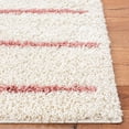 thumbnail image 2 of SAFAVIEH Venus Anuki Striped Shag Runner Rug, Ivory/Pink, 2'2" x 8', 2 of 7
