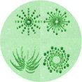 thumbnail image 1 of Ahgly Company Indoor Round Patterned Light Green Area Rugs, 3' Round, 1 of 1