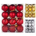 thumbnail image 2 of 24 piezas de pequeñas bolas de Navidad, adornos colgantes, adornos para árboles de Navidad, suministros para fiestas, regalos de Año Nuevo, 2 of 5