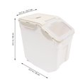 thumbnail image 2 of DEEPCRAFF 1Pc Dog Food Container White Airtight PP Plastic Storage Case for Pet Food, 2 of 6