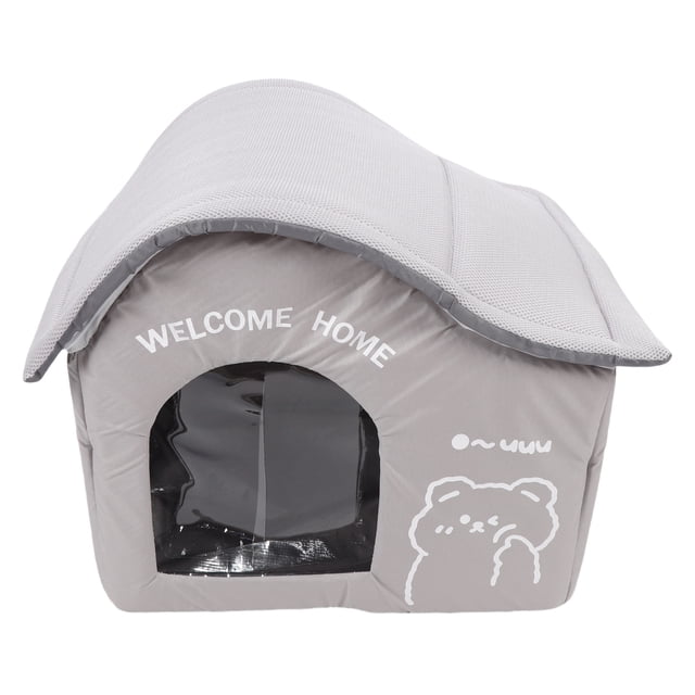 Maison Rafraîchissante pour Animaux, Maison Pliable pour Chat et Chien pour Extérieur Intérieur avec 3 Boîtes de Rangement pour Glace, Résistant aux Intempéries et à Assembler, Confort Amélioré par Temps Chaud