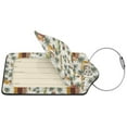 thumbnail image 4 of Rocae Hawaiian Style for Leather Luggage Baggage Tags ID Label Privacy Cover ID Label with Stainless Steel Loop and Address Card, 4 of 5