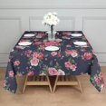 thumbnail image 3 of Pioneer Flower Floral Print Pattern Square Tablecloth,Waterproof Square Table Cover,Wipeable Spillproof Washable Table Cover for Home Kitchen Party Decor 42"X42"(107x107cm), 3 of 6