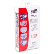 Captain America Boys Cotton Briefs Character Underwear, 5-Pack, Size 4-8