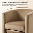 thumbnail image 2 of AFO Velvet Barrel Chair with Storage Ottoman, Cozy Armchair Accent Chair Set of 1 for Living Room and Bedroom, Khaki, 2 of 9