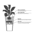 thumbnail image 4 of XBrand 21" H Black Plastic Self Watering Indoor Outdoor Tall Round Planter Pot w/Glossy Finish, Decorative Gardening Pot, Home Décor Accent, 4 of 6