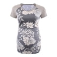 thumbnail image 3 of Jchiup Women's Short Sleeve Ruched Maternity T Shirt Top, 3 of 4
