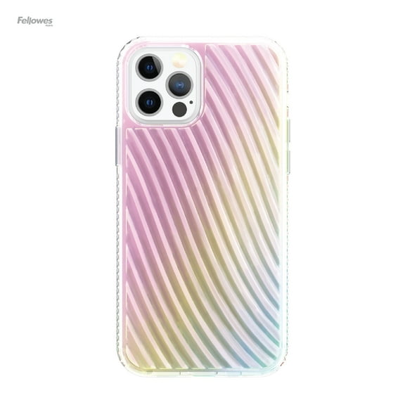Fashion Phone Case for iPhone 12 Pro Max, Iridescent with Texture Design